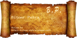 Bitner Petra névjegykártya