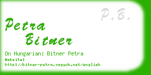 petra bitner business card